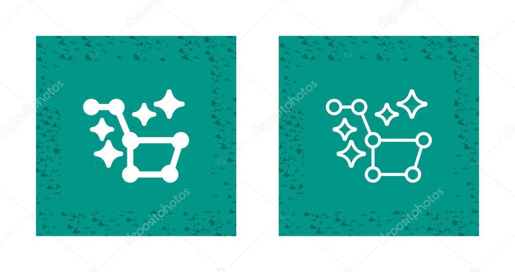 Vector illustration of the Constellation Ursa Major icon on white background