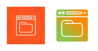 dizin penceresi simgeleri ayarlandı, vektör illüstrasyonu