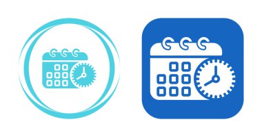 Takvim simgeleri tasarım vektörü illüstrasyonu