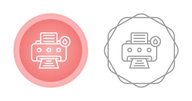 Yazıcı vektör simgeleri basit illüstrasyon         