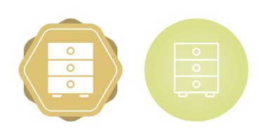 beyaz arkaplana izole edilmiş çekmece simgeleri sandığı.