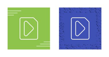 Renk arkaplanı ve vektör illüstrasyonu üzerinde izole edilmiş müzik çalar düğmeleri olan dosyalar 