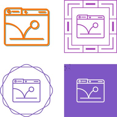 Web sayfası ikon vektör çizimleri