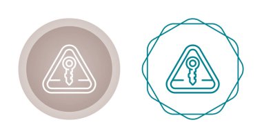 Arka planda izole edilmiş modaya uygun düz biçimdeki anahtar simgesi