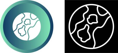 Beyaz arkaplanda yer çizgisi simgeleri ayarlandı