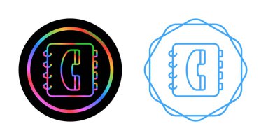 Adres Defteri simgeleri ayarlandı, vektör illüstrasyonu basit tasarım