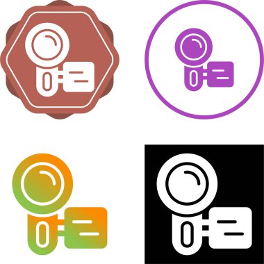 Video kamera düğmesi simgesi beyaz arkaplanda izole edildi.