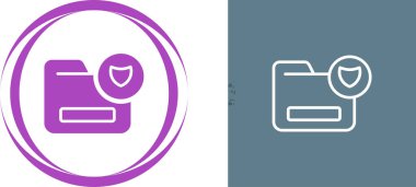 set line folder icon vector illustration 