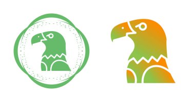 kartal başı simgeleri ayarlandı, vektör illüstrasyonu 