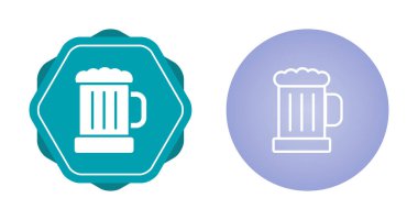 bira kupası simgeleri, vektör illüstrasyonu basit tasarım