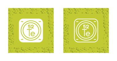 Tellüyum kimyasal element simgeleri vektör illüstrasyonu