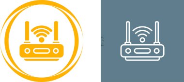 Wi-Fi yönlendiricileri simgeleri web basit illüstrasyon