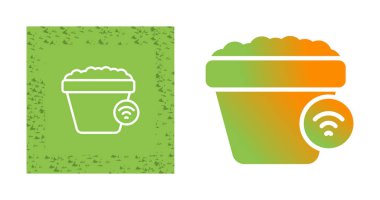 kova ağ ikonu vektör illüstrasyonu