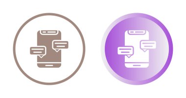 İleti simgeleri ayarlandı, vektör illüstrasyonu