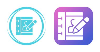 Not defteri simgeleri vektör illüstrasyonunun basit bir kümesi 