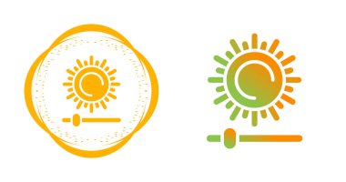 güneş ikonu vektör çizimi tasarımı