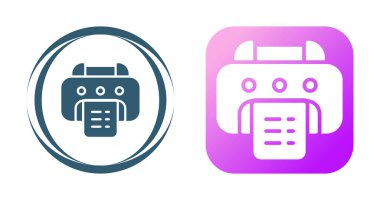 Yazıcı simgeleri ayarlandı. Web basit illüstrasyonu