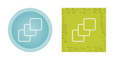 Üst üste binen karelerin iki ayrı simgesi, çeşitli uygulamalar için kullanışlı.