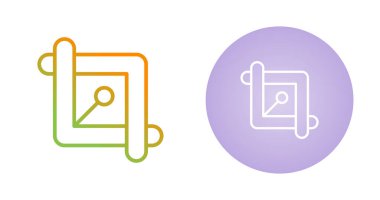 Kırpma simgeleri ayarlandı, vektör illüstrasyonu