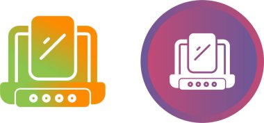 Akıllı telefon simgeleri beyaz arkaplanda dizüstü bilgisayarlarda