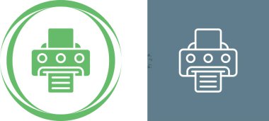 Yazıcı simgeleri ayarlandı. Web basit illüstrasyonu