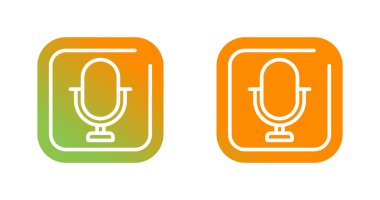 Beyaz arkaplanda mikrofon simgeleri seti