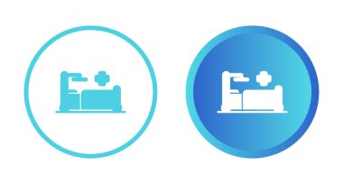 Hastane yatağı web simgesi vektör illüstrasyonu