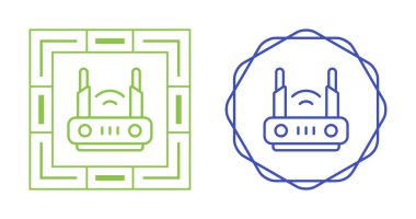 Wifi router illüstrasyon tasarımının vektör simgesi