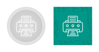 Yazıcı simgesi beyaz arkaplanda izole edildi