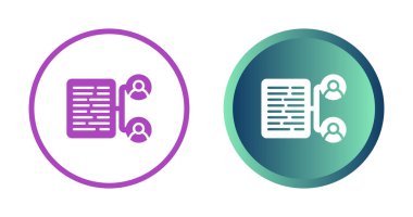 belge simgeleri ayarlandı, vektör illüstrasyonu basit tasarım