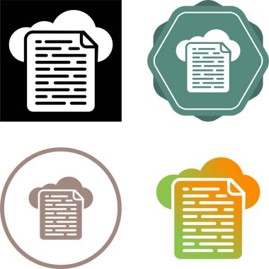 belge simgeleri ayarlandı, vektör illüstrasyonu basit tasarım