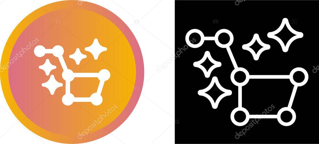 Vector illustration of the Constellation Ursa Major icon on white background