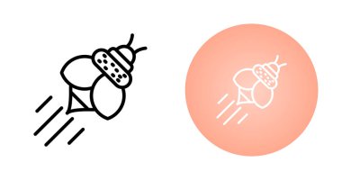 Polenatör bal arısı simgeleri ayarlandı, vektör illüstrasyonu.