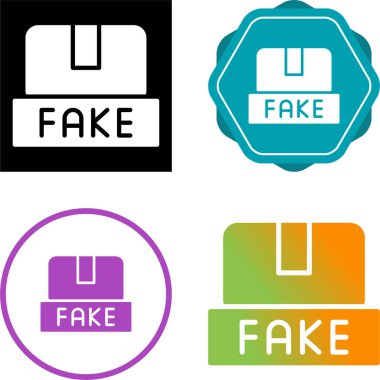 Sahte Ürünler, sahte ikonlar vektör illüstrasyonu 
