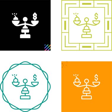 Borç web simgesi vektör illüstrasyonu