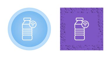 akıllı fitness şişe ikonu vektör illüstrasyon tasarımı