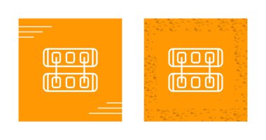 Beyaz arkaplanda sunucu simgeleri, vektör illüzyonu  