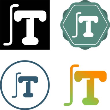 Beyaz arkaplanda izole edilmiş tipografi simgeleri, vektör illüstrasyonu    