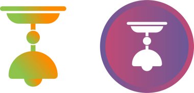 Modern Tavan Lambası simgelerinin vektör çizimi 