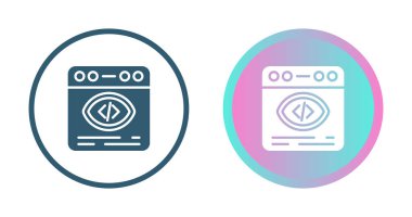 Programlama, kod, uygulama simgeleri vektör görüntüsü. Bilgi teknolojisi için de kullanılabilir. Web uygulamalarında, mobil uygulamalarda ve yazdırma ortamlarında kullanılabilir.