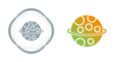 Gezegen simgeleri, vektör illüstrasyonu 