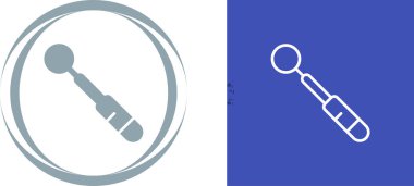 Diş aynası simgeleri ayarlandı, vektör illüstrasyonu