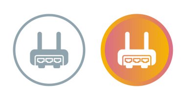 Wi-Fi yönlendiricileri simgeleri web basit illüstrasyon