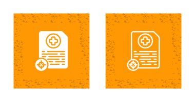 Beyaz arkaplan, vektör illüstrasyonunda tıbbi belgelerin vektör kümesi  