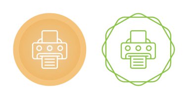 Yazıcı simgeleri ayarlandı. Web basit illüstrasyonu
