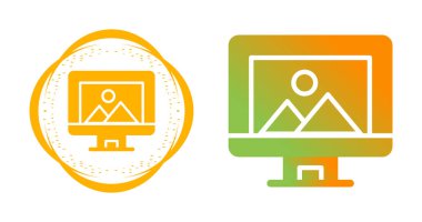 ekran simgeleri üzerindeki resim, vektör illüstrasyonu