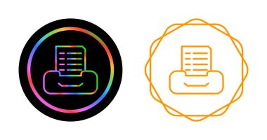 Kağıt belgeleri gösteren renkli yazıcı simgeleri