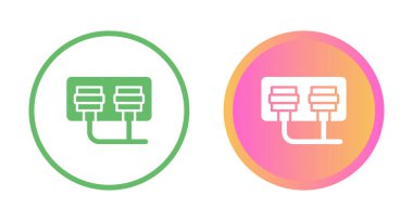 soket ağ simgesi vektör illüstrasyonu