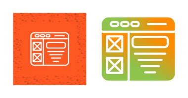 Kablo çerçeve vektör simgeleri ayarlandı, illüstrasyon tasarımı