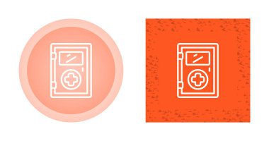 İlk yardım çantası, acil sağlık kutusu ikonu. Düz vektör çizimi beyaz arkaplanda izole edildi